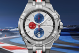 Maurice Lacroix Aikon Chronograph Special Edition Mahindra Racing Silver Dial Grey Rubber Strap Watch for Men - AI1018-TT031-130-2 Buy Now By Maurice Lacroix