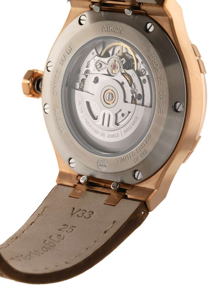 Maurice Lacroix Aikon Automatic Brown Dial Brown Leather Strap Watch For Men - AI6008-BRZ01-730-3 Buy Now By Maurice Lacroix