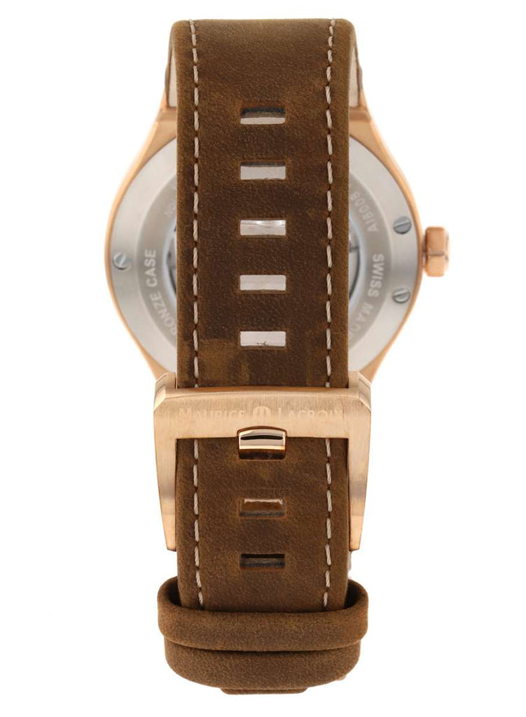Maurice Lacroix Aikon Automatic Brown Dial Brown Leather Strap Watch For Men - AI6008-BRZ01-730-3 Buy Now By Maurice Lacroix