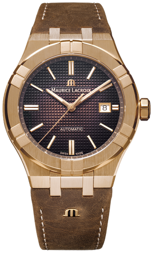 Maurice Lacroix Aikon Automatic Brown Dial Brown Leather Strap Watch For Men - AI6008-BRZ01-730-3 Buy Now By Maurice Lacroix