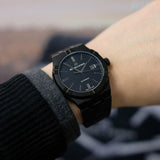 Maurice Lacroix Automatic Date Black Dial Black Leather Strap Watch For Men - AI6008-PVB01-330-1 Buy Now By Maurice Lacroix