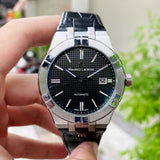 Maurice Lacroix Aikon Date Automatic Black Dial Black Leather Strap Watch For Men - AI6008-SS001-330-1 Buy Now By Maurice Lacroix