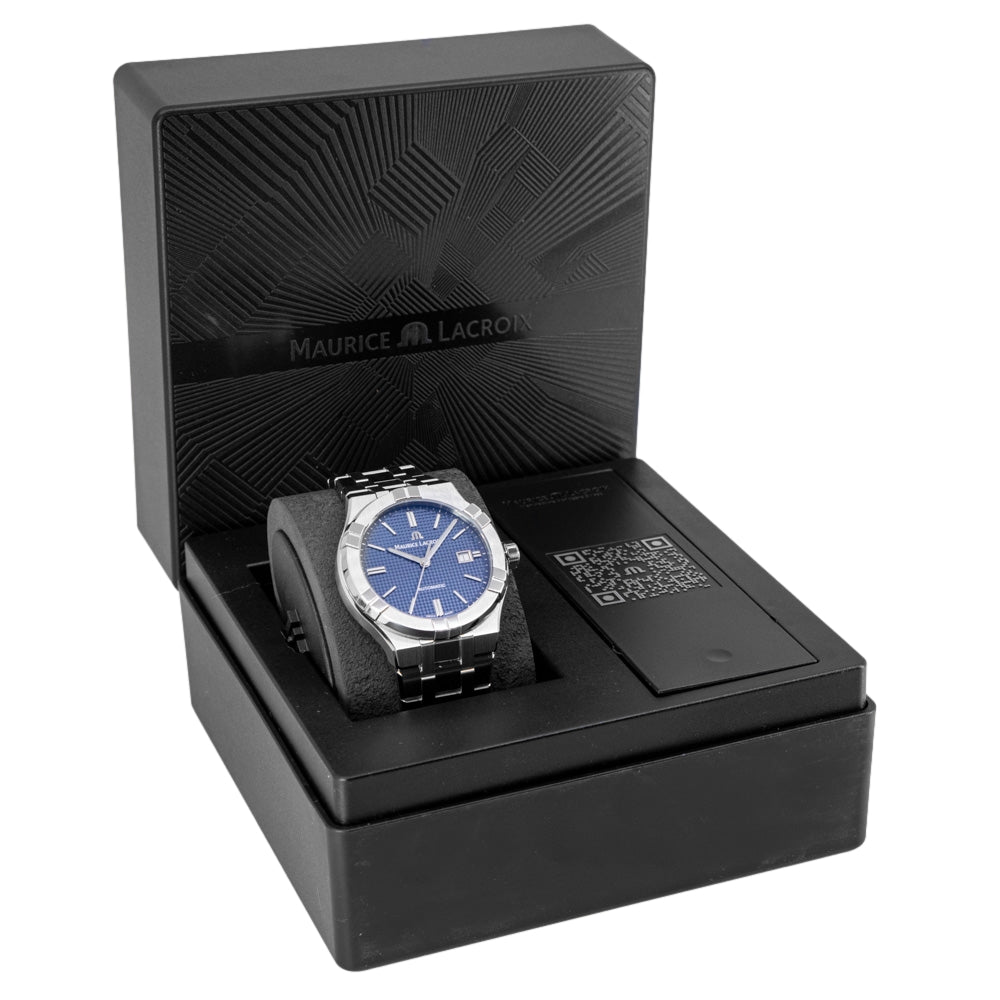 Maurice Lacroix Aikon Automatic Blue Dial Silver Steel Strap Watch For Men - AI6008-SS002-430-1 Buy Now By Maurice Lacroix