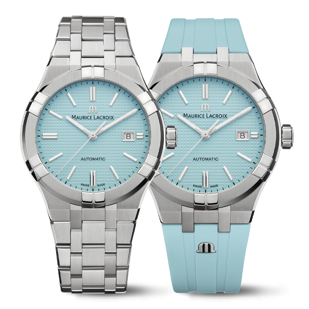 Maurice Lacroix Aikon Automatic Sky Blue Dial Silver Steel Strap Watch For Men - AI6008-SS00F-431-C Buy Now By Maurice Lacroix