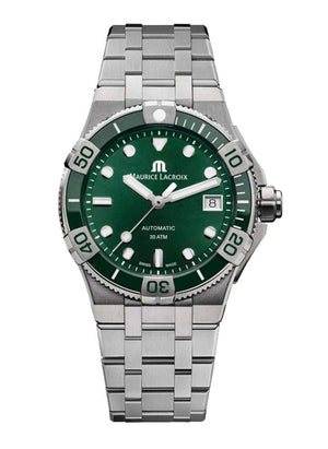 Maurice Lacroix Aikon Venturer Green Dial Silver Steel Strap Watch for Men - AI6057-SSL52-630-1 Buy Now By Maurice Lacroix