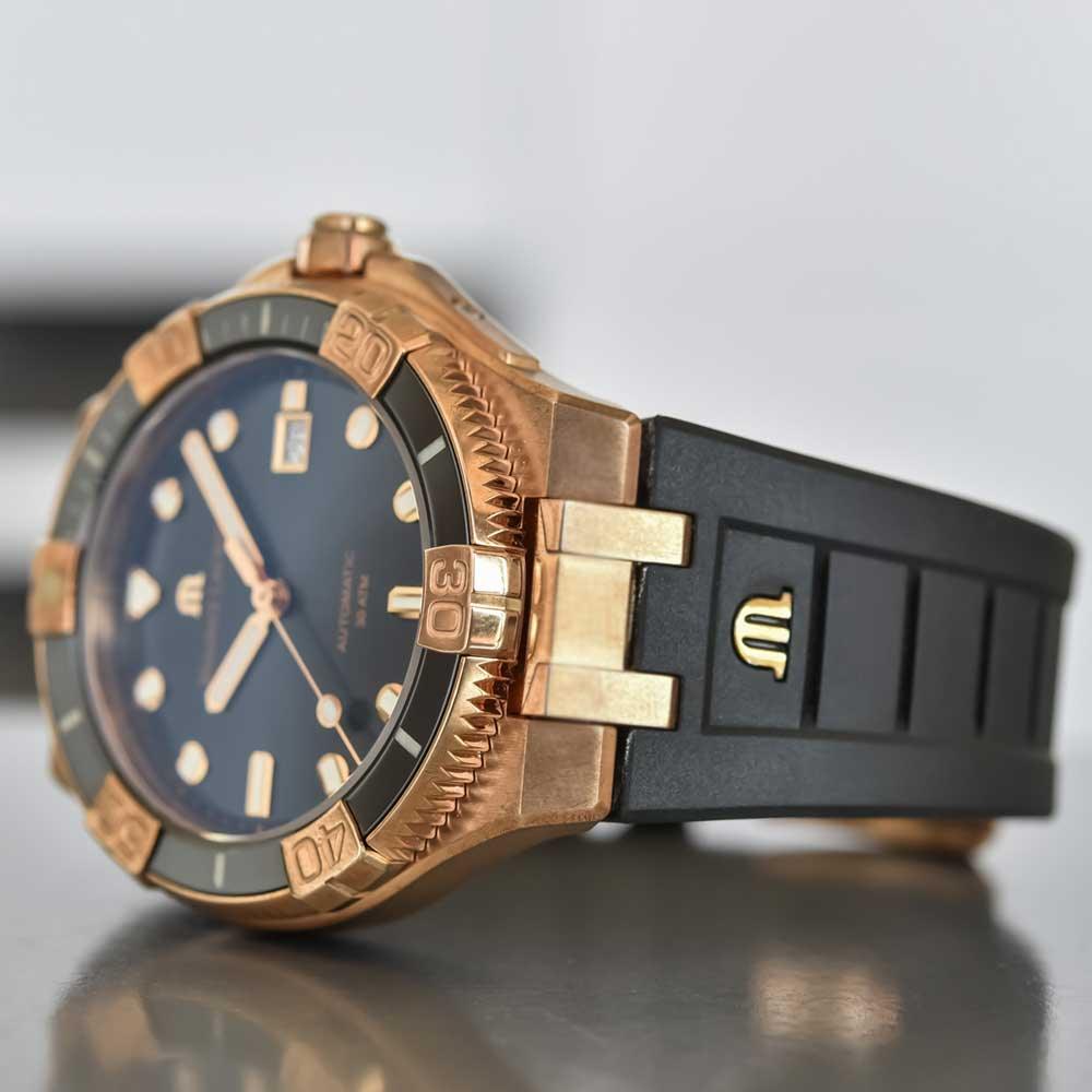 Maurice Lacroix Aikon Venturer Black Dial Black Rubber Strap Watch For Men - AI6058-BRZ0B-330-2 Buy Now By Maurice Lacroix