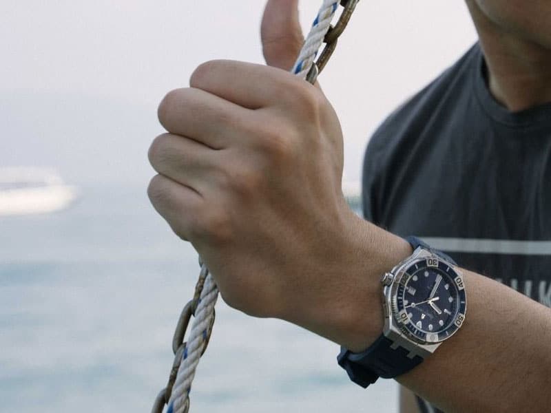 Maurice Lacroix Aikon Venturer Blue Dial Blue Rubber Strap Watch for Men - AI6058-SS001-430-1 Buy Now By Maurice Lacroix