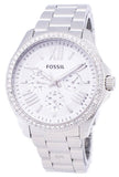 Fossil Cecile Chronograph Silver Dial Silver Steel Strap Watch for Women - AM4481 Buy Now By Fossil