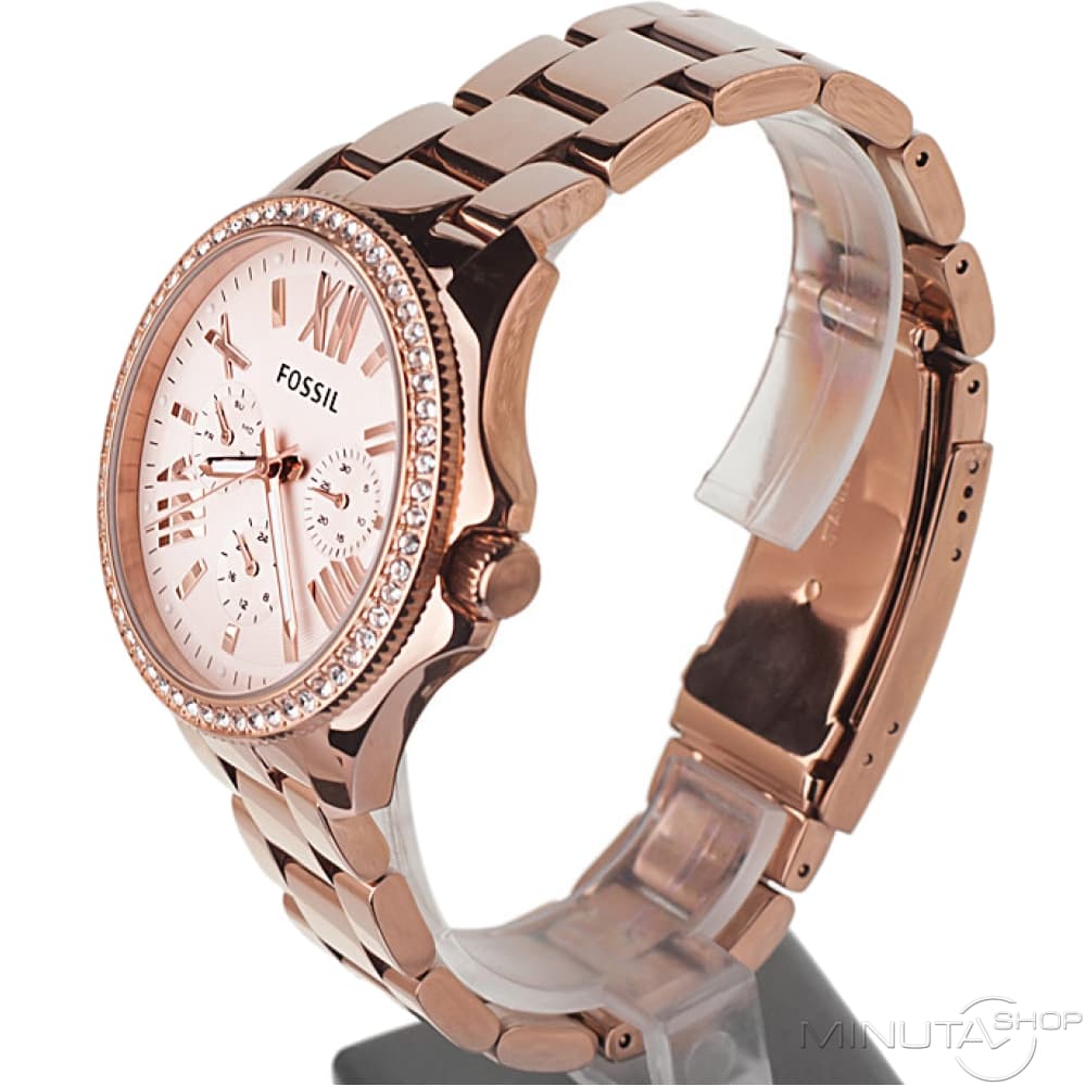 Fossil Cecile Rose Gold Dial Rose Gold Steel Strap Watch for Women - AM4483 Buy Now By Fossil