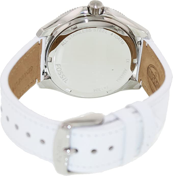 Fossil Cecile White Dial White Leather Strap Watch for Women - AM4486 Buy Now By Fossil