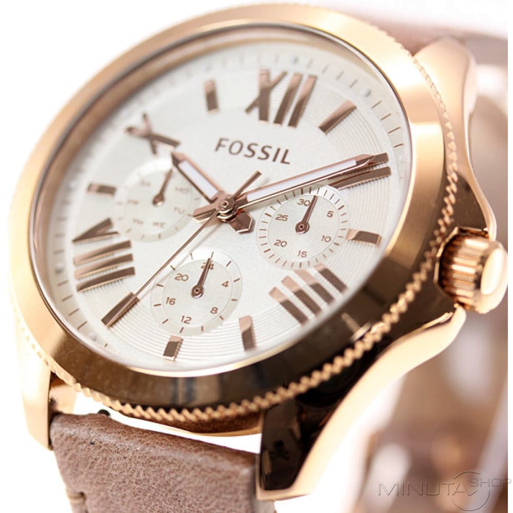 Fossil Cecile White Dial Beige Leather Strap Watch for Women - AM4532 Buy Now By Fossil