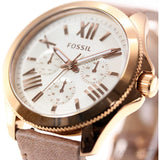 Fossil Cecile White Dial Beige Leather Strap Watch for Women - AM4532 Buy Now By Fossil
