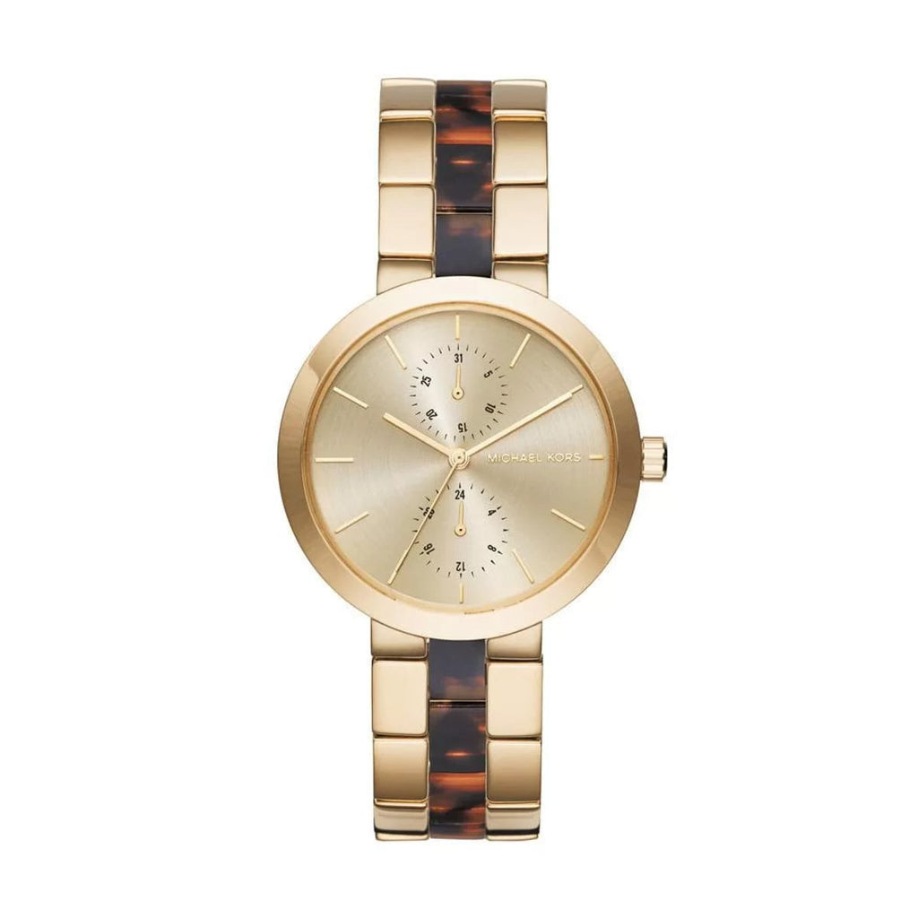 Michael Kors Garner Multifunction Gold Dial Two Tone Steel Strap Watch For Women - MK6471 Buy Now By Michael Kors