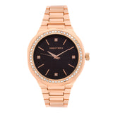 Michael Kors Lennox Three-Hand Black Dial Rose Gold Steel Strap Watch For Women - MK7233 Buy Now By Michael Kors