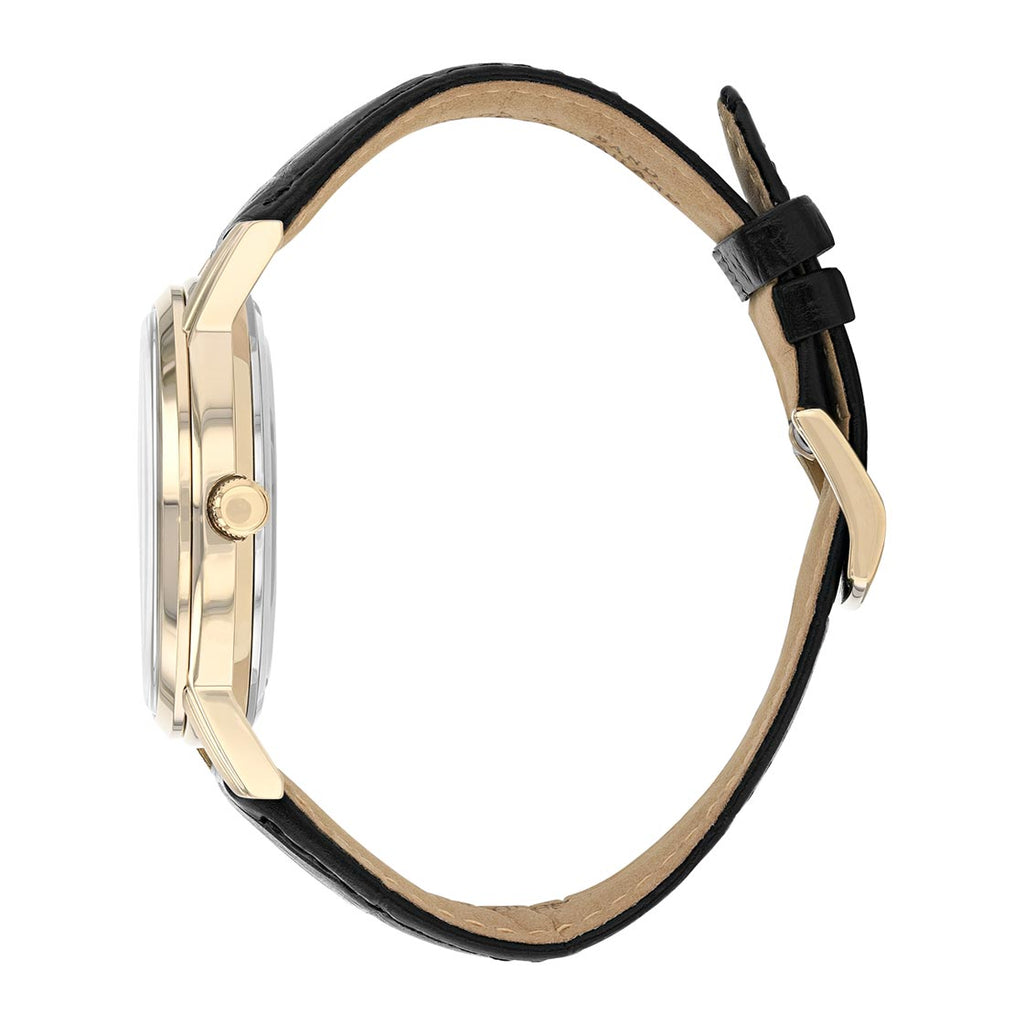 Citizen Watch Eco Drive Day & Date White Dial Black Leather Strap Watch For Men - AO9003-16A Buy Now By Citizen