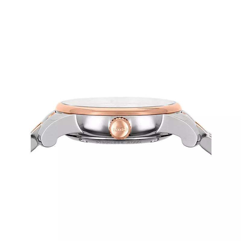 Mido Baroncelli III Automatic Mother of Pearl White Dial Two Tone Steel Strap Watch For Women - M7600.9.69.1 Buy Now By Mido