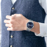 Citizen Eco Drive Blue Dial Silver Steel Strap Watch For Men - BM7250-56L Buy Now By Citizen