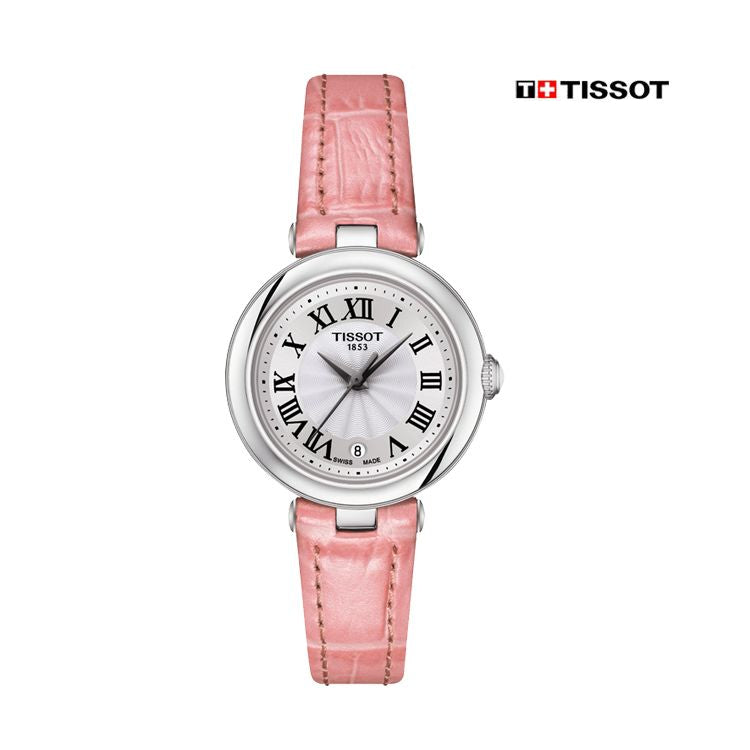 Tissot Bellissima Small Lady Silver Dial Pink Leather Strap Watch For Women - T126.010.16.013.01 Buy Now By Tissot