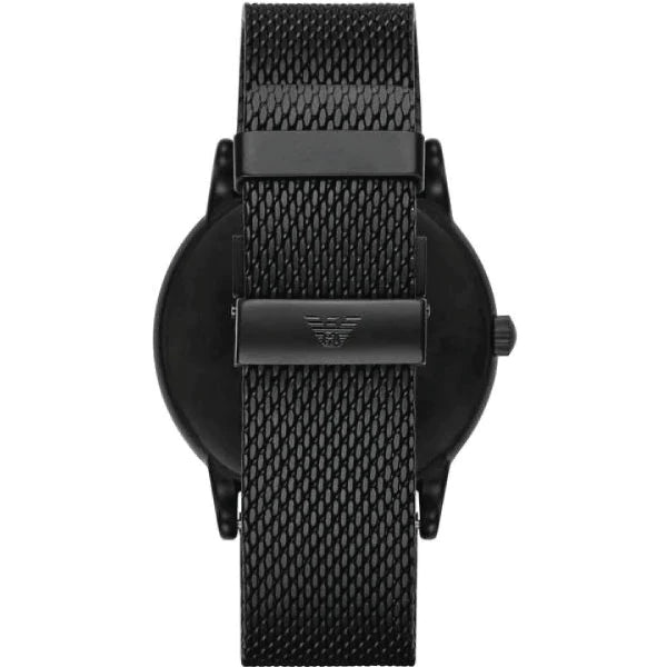 Emporio Armani Luigi White Dial Black Mesh Bracelet Watch For Men - AR11046 Buy Now By Emporio Armani