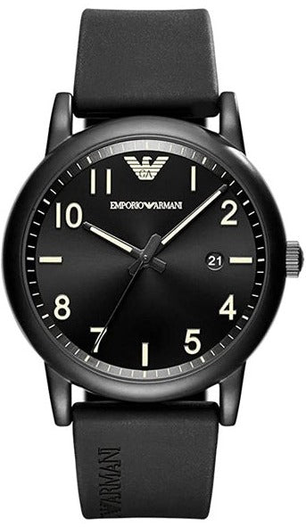 Emporio Armani Luigi Quartz Black Dial Black Silicon Strap Watch For Men - AR11071 Buy Now By Emporio Armani