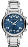Emporio Armani Luigi Chronograph Blue Dial Silver Steel Strap Watch For Men - AR11132 Buy Now By Emporio Armani