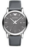 Emporio Armani Classic Quartz Grey Dial Grey Leather Strap Watch For Men - AR1730 Buy Now By Emporio Armani