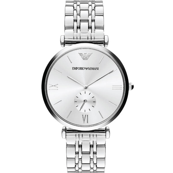 Emporio Armani Classic Silver Dial Silver Steel Strap Watch For Men - AR1819 Buy Now By Emporio Armani