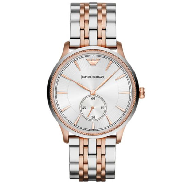 Emporio Armani Classic Silver Dial Two Tone Steel Strap Watch For Men - AR1839 Buy Now By Emporio Armani
