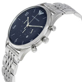 Emporio Armani Chronograph Blue Dial Silver Steel Strap Watch For Men - AR1942 Buy Now By Emporio Armani