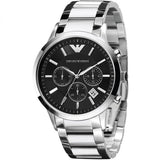Emporio Armani Classic Chronograph Black Dial Silver Steel Strap Watch For Men - AR2434 Buy Now By Emporio Armani
