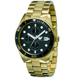 Emporio Armani Chronograph Black Dial Gold Steel Strap Watch For Men - AR5857 Buy Now By Emporio Armani