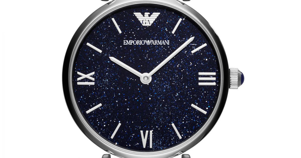 Emporio Armani Gianni T Bar Dark Blue Dial Silver Stainless Steel Watch For Women - AR11091 Buy Now By Emporio Armani
