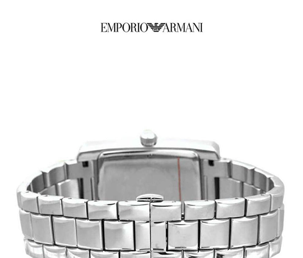 Emporio Armani Classic White Dial Silver Steel Strap Watch For Men - AR0145 Buy Now By Emporio Armani