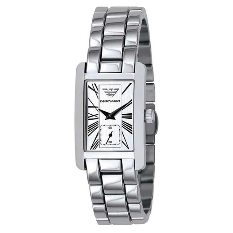 Emporio Armani White Dial Silver Stainless Steel Watch For Women - AR0146 Buy Now By Emporio Armani