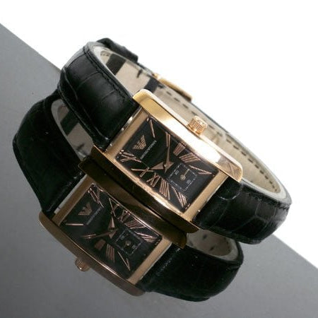Emporio Armani Classic Black Dial Black Leather Strap Watch For Women - AR0169 Buy Now By Emporio Armani