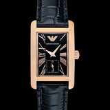 Emporio Armani Classic Black Dial Black Leather Strap Watch For Women - AR0169 Buy Now By Emporio Armani