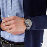 Armani Exchange Hampton Skeleton Grey Dial Blue Steel Strap Watch For Men - AX2401 Buy Now By Armani Exchange