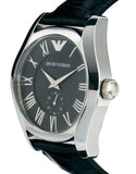 Emporio Armani Valente Black Dial Black Leather Strap Watch For Men - AR0643 Buy Now By Emporio Armani