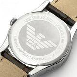Emporio Armani Classic Quartz Beige Dial Brown Leather Strap Watch For Men - AR0646 Buy Now By Emporio Armani
