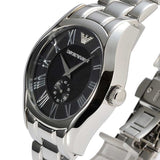 Emporio Armani Valente Black Dial Silver Steel Strap Watch For Men - AR0680 Buy Now By Emporio Armani