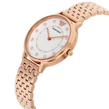 Emporio Armani Kappa Analog Mother of Pearl Dial Rose Gold Steel Strap Watch For Women - AR11006 Buy Now By Emporio Armani