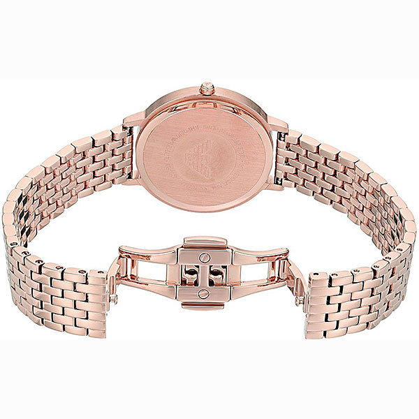Emporio Armani Kappa Analog Mother of Pearl Dial Rose Gold Steel Strap Watch For Women - AR11006 Buy Now By Emporio Armani