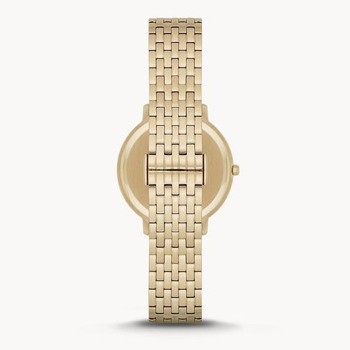 Emporio Armani Dress Analog Mother of Pearl Dial Gold Steel Strap Watch For Women - AR11007 Buy Now By Emporio Armani