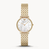 Emporio Armani Dress Analog Mother of Pearl Dial Gold Steel Strap Watch For Women - AR11007 Buy Now By Emporio Armani