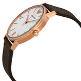 Emporio Armani Dress Quartz White Dial Brown Leather Strap Watch For Men - AR11011 Buy Now By Emporio Armani
