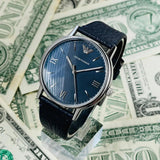 Emporio Armani Kappa Quartz Blue Dial Blue Leather Strap Watch For Women - AR11012 Buy Now By Emporio Armani