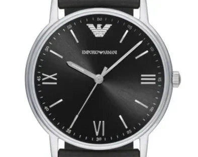 Emporio Armani Kappa Analog Quartz Black Dial Black Leather Strap Watch For Men - AR11013 Buy Now By Emporio Armani