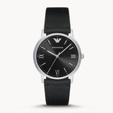 Emporio Armani Kappa Analog Quartz Black Dial Black Leather Strap Watch For Men - AR11013 Buy Now By Emporio Armani