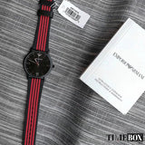 Emporio Armani Kappa Black Dial Two Tone NATO Strap Watch For Men - AR11015 Buy Now By Emporio Armani