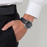 Emporio Armani Lambda Chronograph Blue Dial Blue Leather Strap Watch For Men - AR11018 Buy Now By Emporio Armani